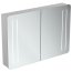Ideal Standard Mirror+light Szafka z lustrem ścienna 100x70 cm, efekt aluminium T3389AL - zdjęcie 1