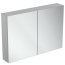 Ideal Standard Mirror+light Szafka z lustrem ścienna 100x70 cm, efekt aluminium T3592AL - zdjęcie 1