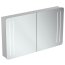 Ideal Standard Mirror+light Szafka z lustrem ścienna 120x70 cm, efekt aluminium T3425AL - zdjęcie 1