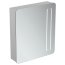 Ideal Standard Mirror+light Szafka z lustrem ścienna 60x70 cm, efekt aluminium T3373AL - zdjęcie 1