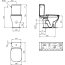 Ideal Standard Tesi Zestaw Toaleta WC AquaBlade bez kołnierza kompaktowa stojąca + spłuczka dopływ boczny + deska zwykła Thin biały T008701+T356701+T352801 - zdjęcie 2