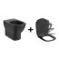 Ideal Standard Tesi Zestaw Toaleta WC stojąca AquaBlade bez kołnierza + deska wolnoopadająca Thin czarny mat T0077V3+T3527V3 - zdjęcie 1