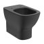 Ideal Standard Tesi Zestaw Toaleta WC stojąca AquaBlade bez kołnierza + deska wolnoopadająca Thin czarny mat T0077V3+T3527V3 - zdjęcie 3