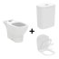 Ideal Standard Tesi Zestaw Toaleta WC AquaBlade bez kołnierza kompaktowa stojąca + spłuczka dopływ dolny + deska wolnoopadająca Thin biały mat T0087V1+T3568V1+T3527V1 - zdjęcie 1