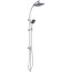 Invena Alize Exe Zestaw prysznicowy z deszczownicą chrom, czarny AU-81-001 - zdjęcie 1