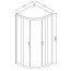 Invena Marbella Kabina prysznicowa półokrągła 90x90x180 cm, drzwi przesuwne, profile chrom, szkło mrożone, chrom AK-46-191-O - zdjęcie 2