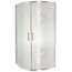 Invena Marbella Kabina prysznicowa półokrągła 90x90x180 cm, drzwi przesuwne, profile chrom, szkło w kwiaty AK-46-193 - zdjęcie 1
