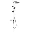 Invena Musta Basic Zestaw prysznicowy natynkowy z deszczownicą czarny AU-84-D04-X - zdjęcie 1