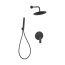 Invena Siros 012 Zestaw prysznicowy podtynkowy z deszczownicą czarny BS-90-012-A - zdjęcie 1