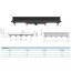 Werit/Jomo JomoTech Exclusive Wall 40 Odpływ liniowy przyścienny 85 cm z maskownicą Classic czarny mat 175-20850401-38 - zdjęcie 2