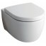 Keramag iCon Zestaw Toaleta WC podwieszana 53x35,5 cm Rimfree z deską sedesową zwykłą Duroplast, biała 204060+574120 - zdjęcie 9