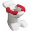 Keramag Kind Toaleta WC stojąca 50x35 cm dziecięca z dwuczęściowym siedziskiem z powłoką KeraTect, biała/czerwona 212010600 - zdjęcie 1