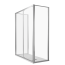 Kerasan NoLita Drzwi prysznicowe przesuwne do ścianki bocznej 100x200 cm, profile chrom szkło przejrzyste 745501 - zdjęcie 1