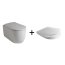 Kerasan NoLita Zestaw Toaleta WC podwieszana 55x35 cm Norim bez kołnierza z deską sedesową wolnoopadającą biała 531401+539201 - zdjęcie 1