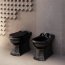 Kerasan Retro Toaleta WC stojąca odpływ poziomy/pionowy czarny mat 101631 - zdjęcie 4