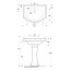 Kerasan Retro Umywalka wisząca 73x54 cm z 3 otworami na baterię biała 104701-3 - zdjęcie 2