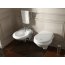 Kerasan Retro Zestaw Toaleta WC podwieszana 52x38 cm z deską sedesową wolnoopadającą, biały/czarny 101501+108804 - zdjęcie 8