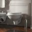 Kerasan Retro Zestaw Toaleta WC podwieszana 52x38 cm z deską sedesową wolnoopadającą, biały/czarny 101501+108804 - zdjęcie 4