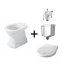 Kerasan Retro Zestaw Toaleta WC kompaktowa 59x38,5 cm + deska wolnoopadająca + spłuczka + mechanizm spłukujący biały/chrom 101001+108901+1081+750990 - zdjęcie 1