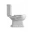 Kerasan Retro Zestaw Toaleta WC kompaktowa 72x38,5 cm + deska wolnoopadająca + spłuczka + mechanizm spłukujący biały/chrom 101301+108801+1081+750990 - zdjęcie 3