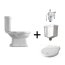 Kerasan Retro Zestaw Toaleta WC kompaktowa 72x38,5 cm + deska wolnoopadająca + spłuczka + mechanizm spłukujący biały/chrom 101301+108901+1081+750990 - zdjęcie 1