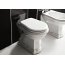 Kerasan Retro Zestaw Toaleta WC stojąca 53x38,5 cm odpływ poziomy z deską sedesową wolnoopadającą, biały/chrom 101101+108901 - zdjęcie 2