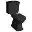 Kerasan Retro Zestaw Toaleta WC stojąca kompaktowa + spłuczka odpływ poziomy czarny/chrom WCSET35-RETRO-ZO - zdjęcie 1