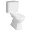Kerasan Retro Zestaw Toaleta WC stojąca kompaktowa + spłuczka odpływ pionowy biały/brąz WCSET13-RETRO-SO - zdjęcie 1