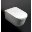 Kerasan Tribeca Zestaw Toaleta WC podwieszana 54x35 cm Norim bez kołnierza z deską sedesową wolnoopadającą Slim, biały 511401+519101 - zdjęcie 4