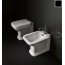 Kerasan Waldorf Miska WC stojąca 55x37cm, czarny połysk 411804 - zdjęcie 3