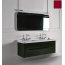 Kerasan Waldorf Szafka pod umywalkę 144x50x51cm z dwoma szufladami i dwoma drzwiczkami, bordowa 919153 - zdjęcie 2