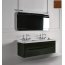 Kerasan Waldorf Szafka pod umywalkę 144x50x51cm z dwoma szufladami i dwoma drzwiczkami, orzech 919146 - zdjęcie 2