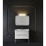 Kerasan Waldorf Umywalka wisząca 100x55cm, z przelewem, z otworem, biała wykończenie chrom 4142K1 - zdjęcie 5
