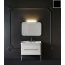 Kerasan Waldorf Umywalka wisząca 100x55cm, z przelewem, z otworem, czarna wykończenie chrom 4142K4 - zdjęcie 6
