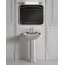 Kerasan Waldorf Umywalka wisząca 60x55cm, z przelewem, z otworem, biały wykończenie chrom 4140K1 - zdjęcie 2