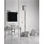 Kerasan Waldorf Umywalka wisząca 80x55cm, z przelewem, z otworem, biała wykończenie złote 4141K2 - zdjęcie 5