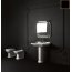 Kerasan Waldorf Umywalka wisząca 80x55cm, z przelewem, z otworem, czarne wykończenie brązowe 4141K6 - zdjęcie 5