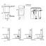 Kerasan Waldorf Zestaw Toaleta WC kompaktowa 68x40 cm + deska wolnoopadająca + spłuczka + mechanizm spłukujący biały/chrom 411701+418801+418101+750990 - zdjęcie 2