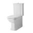Kerasan Waldorf Zestaw Toaleta WC kompaktowa 68x40 cm + deska wolnoopadająca + spłuczka + mechanizm spłukujący biały/chrom 411701+418801+418101+750990 - zdjęcie 6