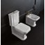 Kerasan Waldorf Zestaw Toaleta WC kompaktowa 68x40 cm + deska wolnoopadająca + spłuczka + mechanizm spłukujący biały/chrom 411701+418801+418101+750990 - zdjęcie 4