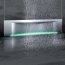 Kessel Scada Odpływ prysznicowy ścienny LED RGB z pokrywą Wave, szary/stal nierdzewna 48005.43 - zdjęcie 4