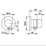 Keuco Ixmo Podtynkowy dwudrożny zawór odcinająco przestawny z przyłączem węża i uchwytem słuchawki prysznicowej DN15 aluminium 59557170201 - zdjęcie 2