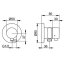 Keuco Ixmo Podtynkowy trzydrożny zawór przestawny z przyłączem węża i uchwytem słuchawki prysznicowej DN15 aluminium 59548171201 - zdjęcie 2