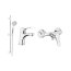 KFA Morris Zestaw bateria umywalkowa + bateria wannowa natynkowa + zestaw prysznicowy natynkowy chrom 5241-002-00 - zdjęcie 1
