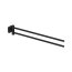 Kludi Vela S Wieszak na ręcznik podwójny 44 cm czarny mat 2597739 - zdjęcie 1