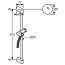 Kludi Zenta Drążek prysznicowy z uchwytem 90 cm chrom 6062005-00 - zdjęcie 2