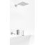 Kohlman Foxal Zestaw wannowo-prysznicowy podtynkowy z deszczownicą kwadratową 25x25 cm chrom QW211FQ25-009 - zdjęcie 2