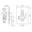 Kohlman Nexen Zestaw prysznicowy podtynkowy z deszczownicą kwadratową 20x20 cm chrom QW210UQ20 - zdjęcie 3