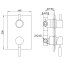 Kohlman Roxin Bateria wannowo-prysznicowa podtynkowa 3-drożna chrom QW211R - zdjęcie 2