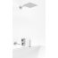 Kohlman Saxo Zestaw wannowo-prysznicowy podtynkowy z deszczownicą kwadratową 20x20 cm chrom QW211SQ20-007 - zdjęcie 2